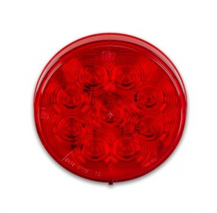 4 Inch Round SignalTech Red LED Light for Stop, Turn, and Tail