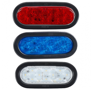 6 Inch Oval Flashing LED SignalTech Lights with Amp Harness for Enhanced Visibility