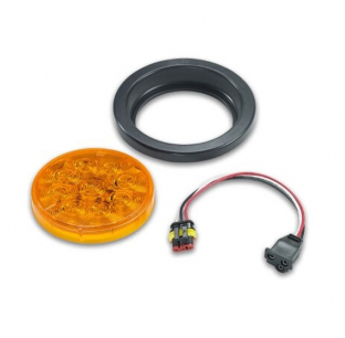 SignalTech 4 Inch Round Stop, Tail, Turn Light with Amp Harness - Durable and Reliable LED Lighting Solution