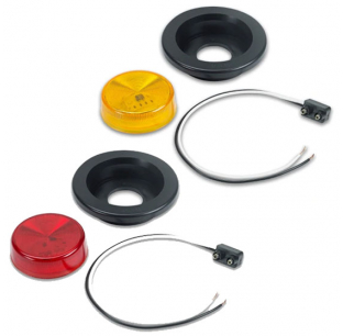 SignalTech 2.5 Inch Round Side Marker and Clearance Light with PL10 Harness