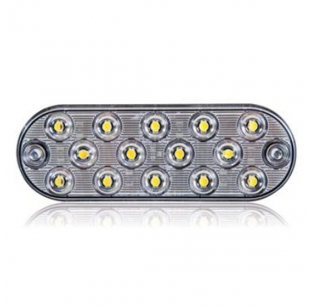 Low Profile Thin Oval Surface Mount White Backup Light for Vehicles