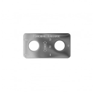 Stainless Steel Engine Brake Switch Plate for 2006 and Older Kenworth T600/T800/W900B/W900L