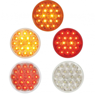 4 Inch 18 LED Fleet Series Light - 12V, Sealed Polycarbonate Lens, Multiple Colors and Functions