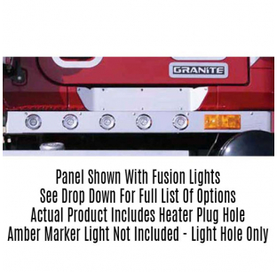 Mack CV713 2002-2007 Cab Panels with LED Lights, Heater Plug, Side Light Hole