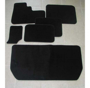Custom Fit Peterbilt 379 2006+ Floor Mats - 6 Piece Set, Washable Carpet with Grip-Lock Rubber Backing, Multiple Colors