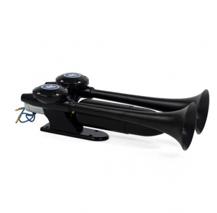 Super Echo Black Air Horn - Powerful, Clean Sound for Vehicles