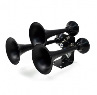 Mini Outlaw Black Train Horn - Compact, Powerful Train Horn for Vehicles