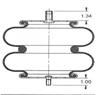 AS6897 Double Convoluted Air Springs