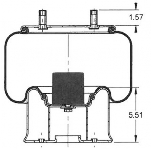 AS8755 Rolling Lobe Air Spring - Replaces Firestone, Goodyear, Hendrickson, and more