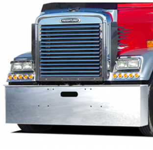 Freightliner Classic 2003 Chrome Plated Mitered Bumper with Tow Hole