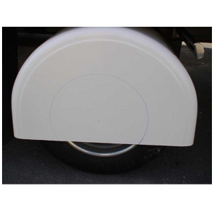 Single Rear Fender Custom Cut - Durable Fiberglass with Double Liner and Hidden Bracket System