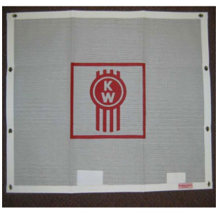 Kenworth W900B/W900S 1984-2019 White Bug Screen with Logo - Truck Grille Cover