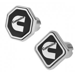 Chrome Air Valve Knob with Colored Cummins Logo - High-Quality, Durable, and Stylish