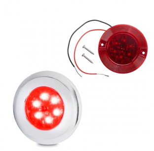 Commander 3-Inch Flashing Light with Red LEDs - High Visibility Safety Light