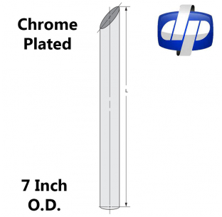 Chrome Plated 7 Inch Plain End Mitered Stacks