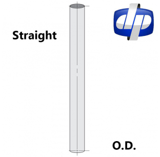 Chrome Plated 5 Inch Plain Straight Top Stack