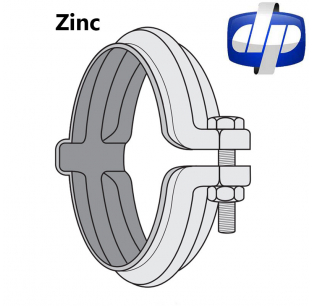 Zinc Closed Ear Single Piece V-Clamp with Hinge
