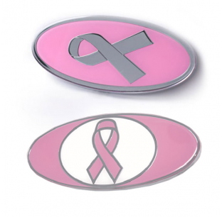 Breast Cancer Awareness Peterbilt Emblem - Oval Design