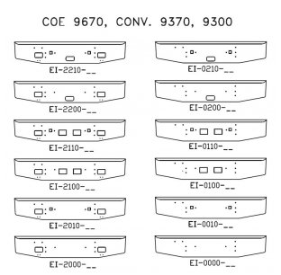 Chrome Steel Bumper for International COE 9670, Conventional 9370, 9300 - Customizable Options Available