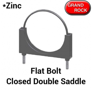 Flat Bolt HD Welded Saddle Zinc Plated Clamp - Grand Rock