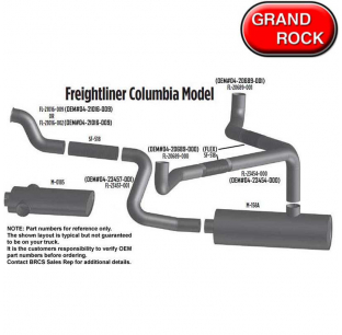 Grand Rock Freightliner Columbia Model Exhaust
