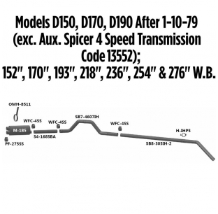 Models D150, D170, D190 After 1-10-79 Exhaust Layout