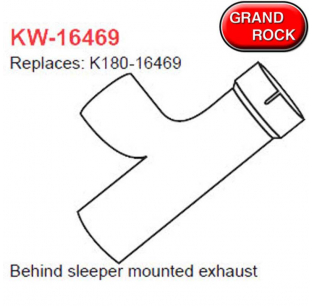 Kenworth Replacement Y Exhaust Pipe - Fits W900B, L, T600 & T800 (1982-Current) - Replaces Part K180-16469