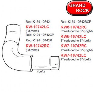 W900A 1982 & Older Kenworth Exhaust Part - Replaces K180-10742R - Grand Rock 6