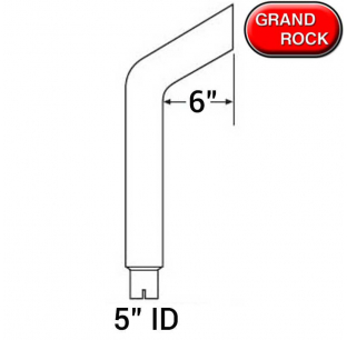 108-Inch Bull Horn Stack, 6 In Reduced to 5 In I.D - Freight & In-Store Pickup Available