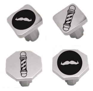 Black Mustache or Barbers Pole Movember Knobs - Stylish and Functional