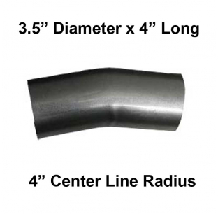 3.5 In Diameter 4 In Length 15 Degree Short Radius Elbow Pipe