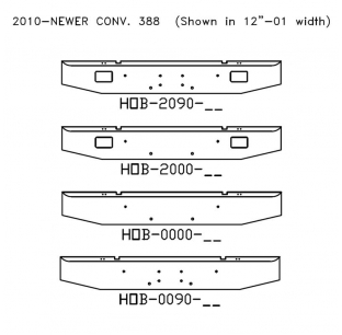 Chrome Steel Bumper for 2010 and Newer Peterbilt 388 - Customizable Options Available