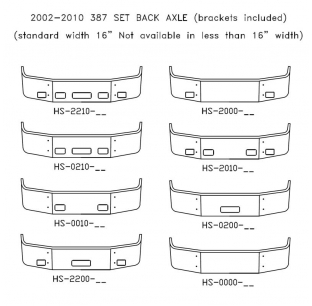 2002-2010 Peterbilt 387 Set Back Axle Bumper