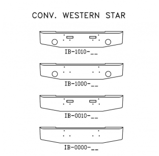 Chrome Steel Bumper for Conventional Western Star - Customizable Options Available