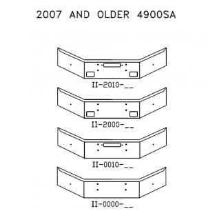 Chrome Steel Bumper for 2007 and Older Western Star 4900SA - Customizable Options Available