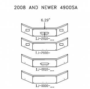 Chrome Steel Bumper for 2008-2015 Western Star 4900SA - Customizable Options Available