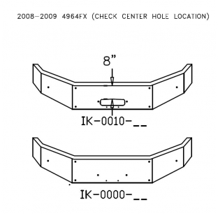 Chrome Steel Bumper for 2008-2009 Western Star 4964FX - Customizable Options Available