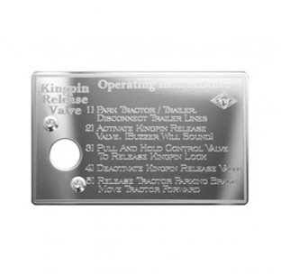 Stainless Steel Kingpin Release Valve Control Plate