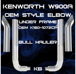 6 Inch Kenworth W900A Under Frame OEM Style Elbow Exhaust Kit