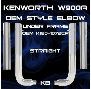 7 Inch Kenworth W900A Under Frame OEM Style Elbow Exhaust Kit