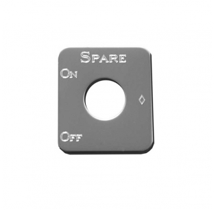 Stainless Steel Spare Switch Plate for 2006 and Older Kenworth Trucks