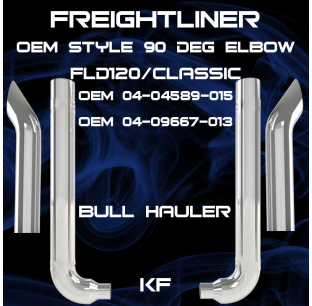 6 Inch Freightliner FLD120/Classic 90 DEG OEM Elbow Exhaust Kit