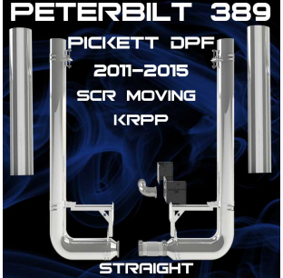 6 Inch 90 Deg Peterbilt Unitbilt T4 389 2011-2015 Exhaust Kit