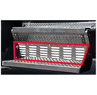 Kenworth Battery and Tool Box Cover Trim - Fits W900A 2003 & Earlier - Available in Blank or Louvered - Multiple Sizes