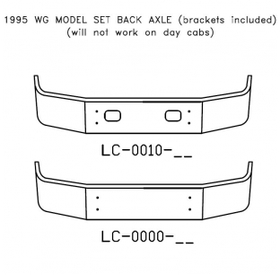 Chrome Steel Bumper for 1995 Volvo WG Set Back Axle - Customizable Options Available