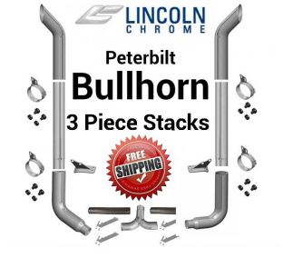 Peterbilt 379 8 Inch Bullhorn Lincoln Exhaust Package