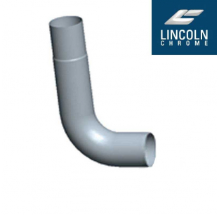 Lincoln 90 Degree Chrome Elbow, 8 Inch Top Leg, 29 Inch Lower Leg, 24 Inch Sold Each