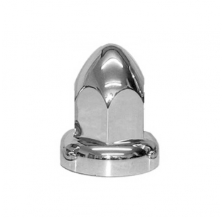 Chrome Plastic 33MM Bell Lug Nut Cover with Tall Washer - Fits 33MM Bell