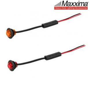 3/4 Inch Mini Clearance Auxiliary Stop and Turn Light, 3 LEDs, 12.8VDC, P2, Maxxima, DOT/SAE J592e