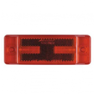 2x6 Reflectorized Auxiliary Turn Clearance Marker, LED, DOT/SAE Compliant, High Impact Acrylic, Fits Many Truck Models